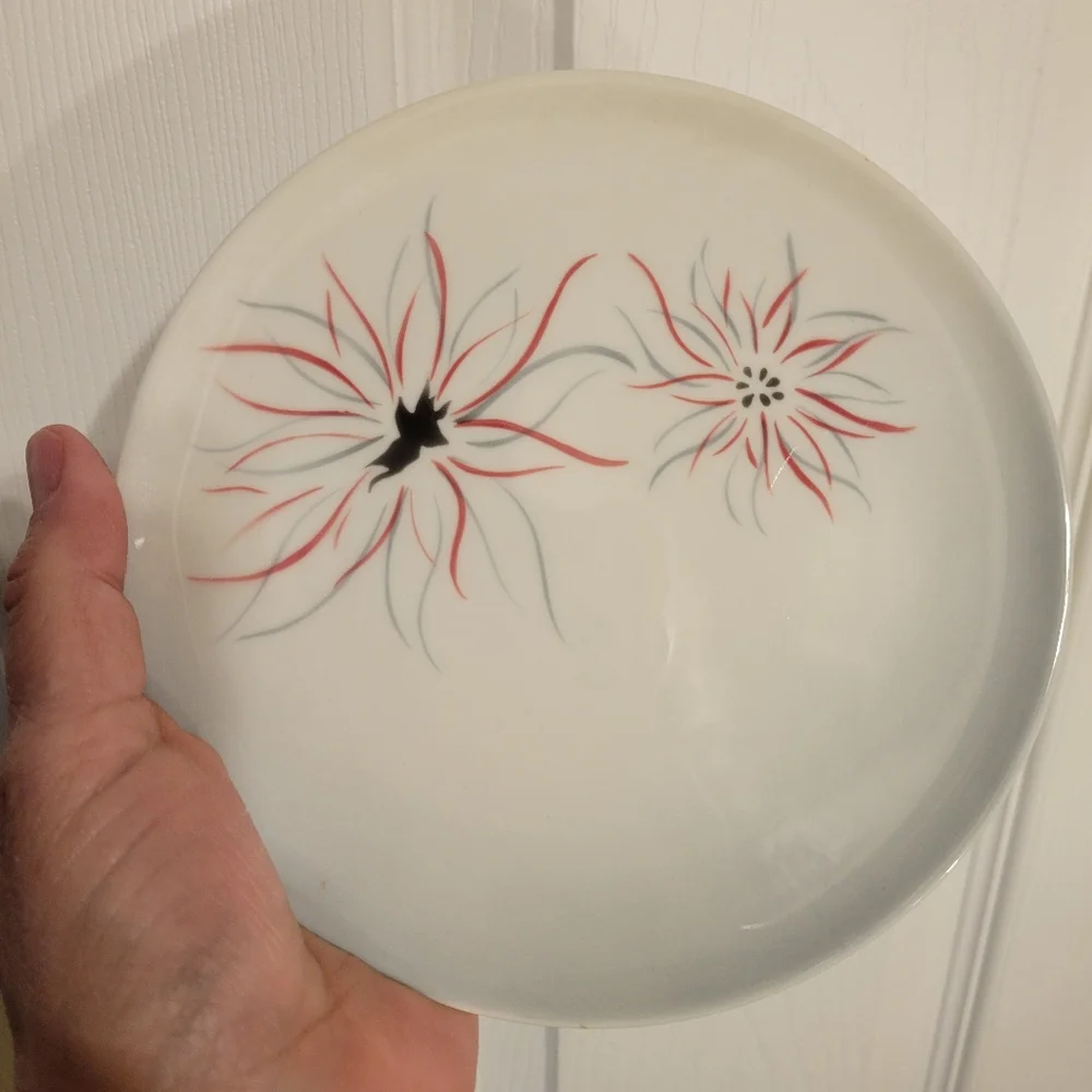 Nobility Ballet Pattern 1950s Bread & Butter Plate ~ Atomic Floral Flower ~ GUC